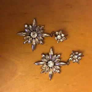 J Crew large dangly statement earrings w/ bag